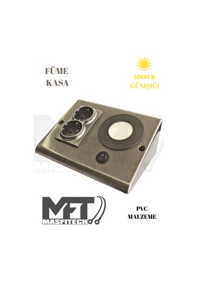 Masfitech Tezgah Altı Prizli Led Aydınlatma 3w 4000k Günışığı Füme