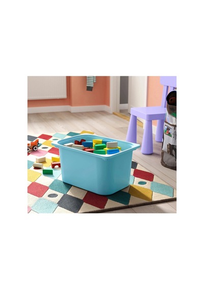 Quick 2 Adet Açık Mavi Çocuk Odası Eşya Oyuncak Saklama Kutusu 42x30x23 Cm 2'li Set Saklama Plastik Mavi - 730883538 Mavi