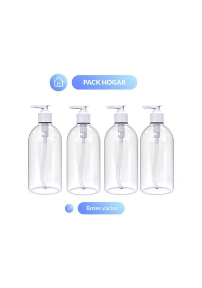Tr Rc Ocio 500ml Dezenfektan Jeli Doldurmak İçin 4'lü Paket Boş 500 Ml Şişe, Jel Sabun Ve Dezenfektan İçin Tüm S