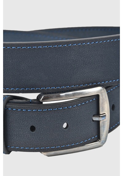 Deepsea Erkek Lacivert 4 Cm Eninde Suni Deri Kemer Yanları Dikişli Spor Kemer 2502652 Lacivert