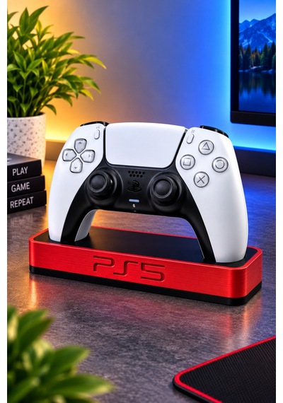 Ps5 Uyumlu Dualsense Kol Standı Joystick Gamepad Tutucu Masaüstü Düzenleyici Kırmızı