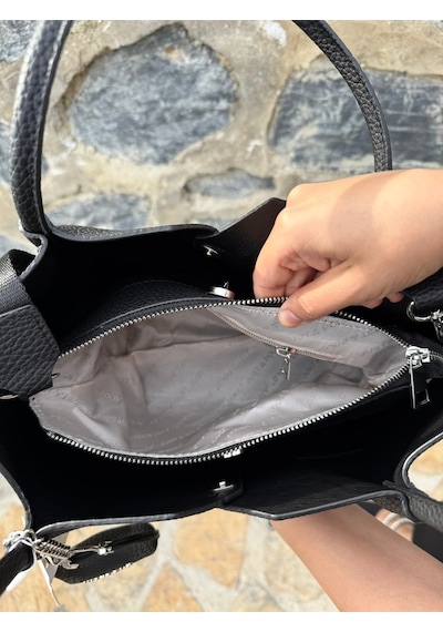 Just Polo Kadın Orijinal Just Polo Yumuşak Deri Ayarlanabilir Askılı Lüks El Ve Omuz Çantası Shoulder Bag Ekru