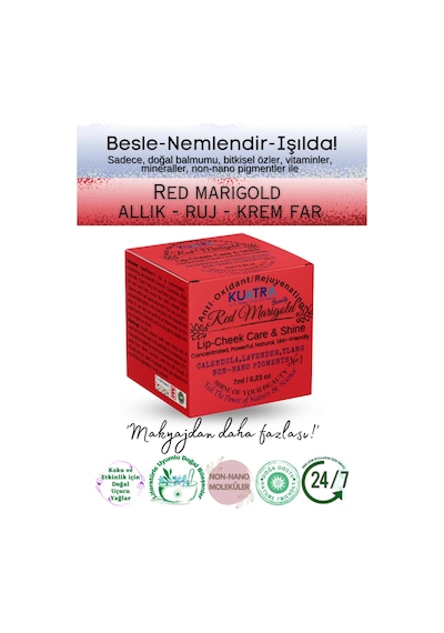 Kuatra Red Marigold Işıltı Veren Nemlendirici Balm 7 ML