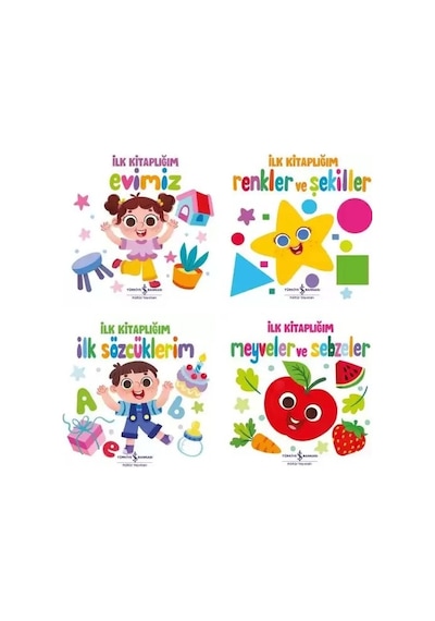 Sevilen-ilk Kitaplığım Evimiz - Renkler Ve Şekiller - Ilk Sözcüklerim - Meyveler Ve Sebzeler