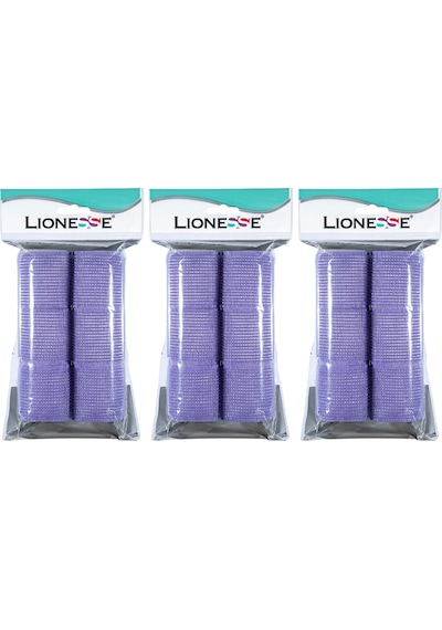 Lionesse Bigudi 1114 Süngerli Mor 3 x 6'lı Paket