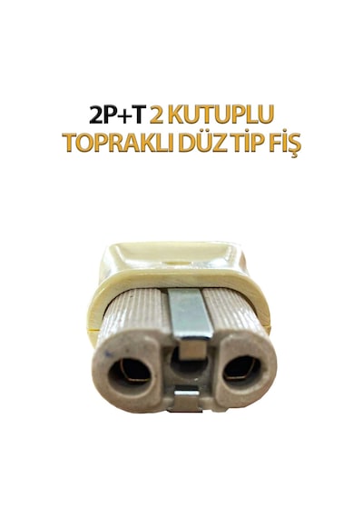 Porselen Fiş 2p+t Topraklı Dişi Fiş Eski Tip Ütü, Elektrikli Ocak, Davul Fırın Vb İçin Kullanılır