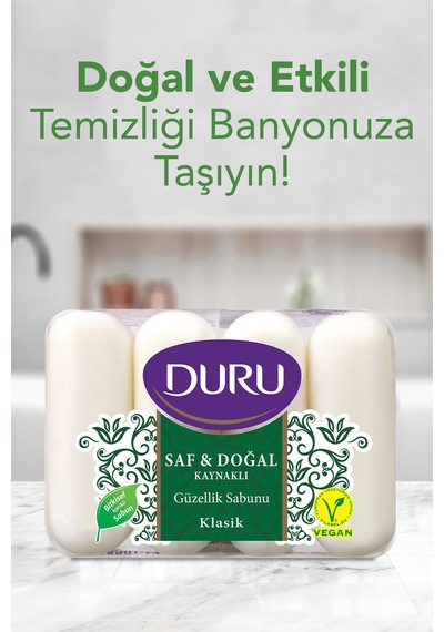 3 Adet Duru Güzellik Sabunu Saf&doğal 4x70 G Klasik Diğer