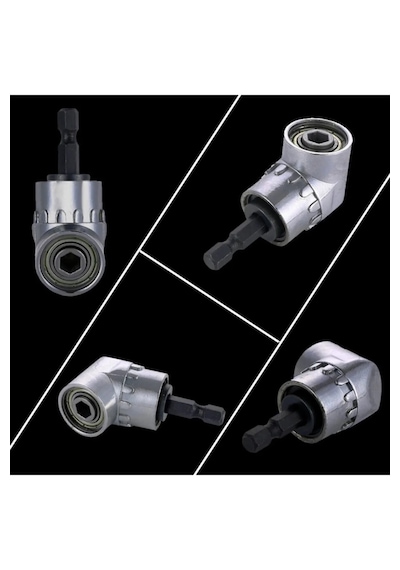 Vidalama Köşe Adaptörü Manyetik 1/4 Hex Girişli Matkapa Uyumlu 60 Mm Dmx4768