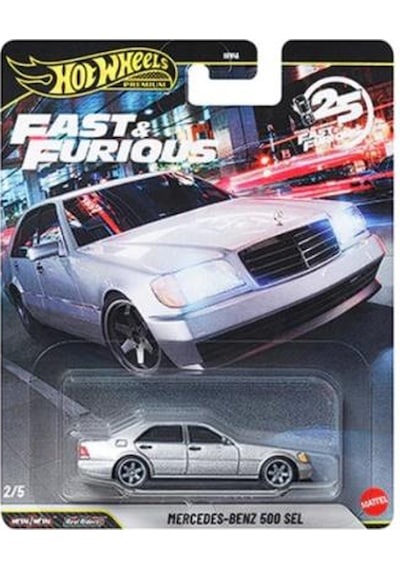 Hot Wheels Premium Fast & Furious 25.yıl Mercedes-benz 500 Sel Hnw46 Jhw67-la10 Çok Renkli