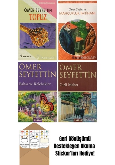 Ömer Seyfettin 4 Kitap Seti + Okuma Sticker'ları