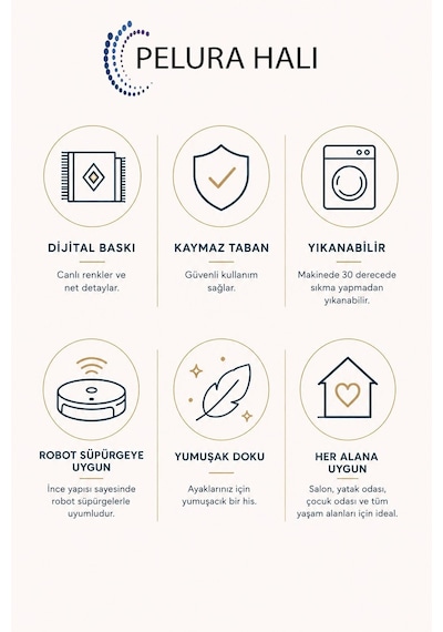 Ortanca Çiçekli Dijital Baskılı Halı Kaymaz Taban Yıkanabilir Salon Oturma Odası Halısı Yolluk Mor