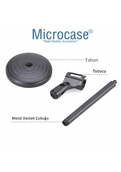 Microcase Portatif Metal Gövde Masaüstü Mikrofon Tutucu Al5719