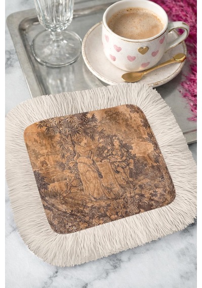 Barok Şıklık Saçaklı Dekor Peçetesi - Vintage Bahçe Romantik Krem Rustik Bardak Altlığı Mendil Metalik Grili Leylak Barok Şıklık Saçaklı Dekor Peçetesi - Vintage Bahçe Romantik Krem Rustik Bardak Altlığı Mendil Metalik Grili Leylak