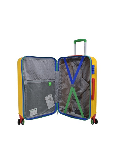 United Colors Of Benetton Lüx Abs Büyük Boy Valiz Sarı Bnt500