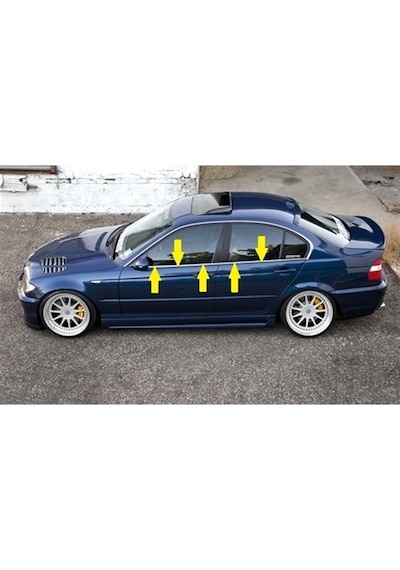 Db Chrome Bmw E46 Sedan Cam Çıtası Nikelajı 1998-2006 4 Parça P.ç
