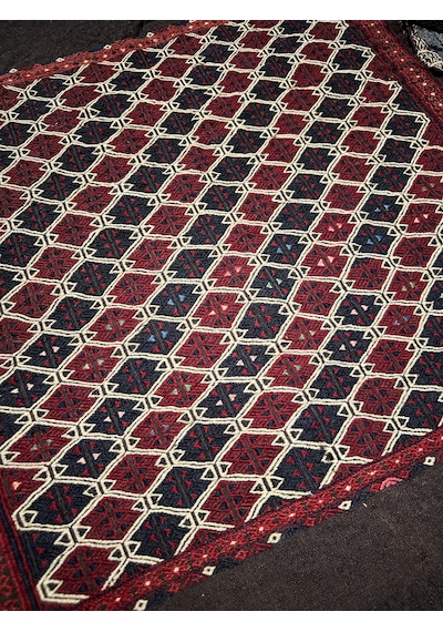 El Dokuma Yağcıbedir Antika Çuval Kök Boya Yün 75  x 120 CM