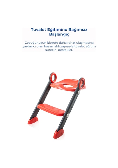 Babyjem Basamaklı Katlanır Klozet Adaptörü Antrasit