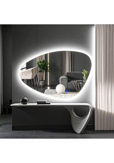 Luce Beyaz Led'li Lavabo & Banyo Aynası Dokunmatik Sensörlü 100 X 65 Cm