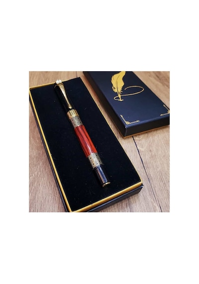 Gold Desenli Metal Roller Kalem Evimdeyokyok Altın