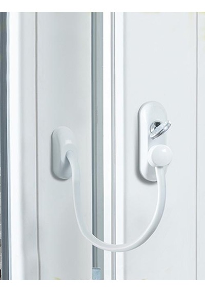 3 Adet Winlock Pencere Guvenlik Kilidi Anahtarlı Çelik Halatlı 22 Cm