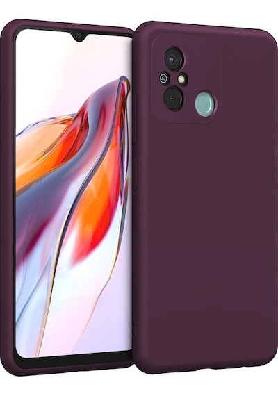 Xiaomi Redmi 12c Kılıf Kamera Korumalı Lansman Silikon Kapak Koyu Mor