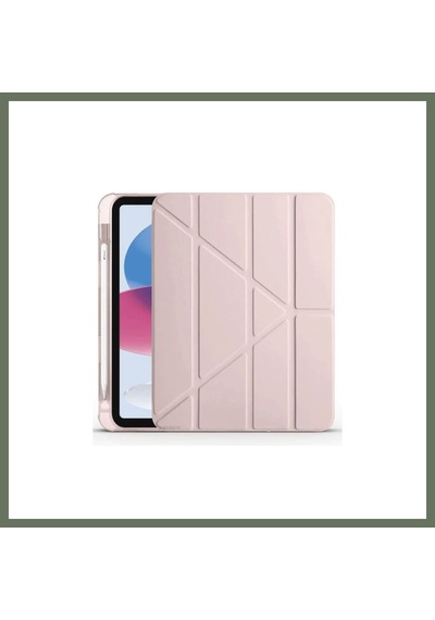 Bezos Apple Uyumlu iPad 2025 10.9 10.nesil A16 Kılıf Kalemlikli Mars Tablet Kılıfı - Rose Gold Bezos1