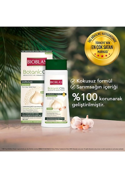 Bioblas Botanic Oils Sarımsaklı Şampuan 360 ml Saç Dökülmesine Karşı