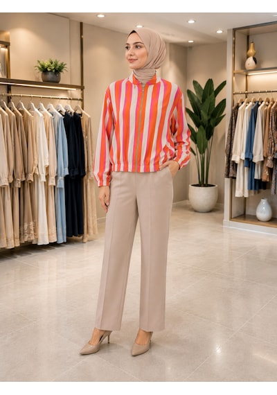 Sevitli Bomber Ceket-pembe-5939