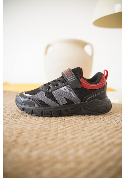 Daxtors D0130 Cırtlı Çocuk Unisex Sneaker Spor Ayakkabı Siyah