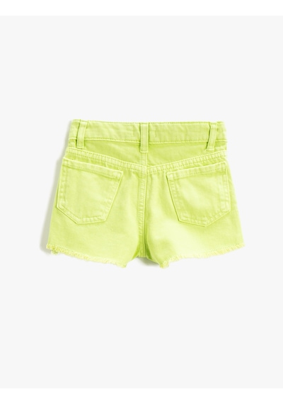 Koton Pamuklu Gabardin Şort Yeşil 2skg40046ad