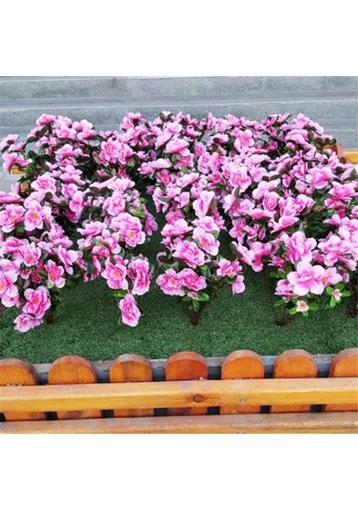 Nettenevime Yapay Çiçek Lila Açık Açelya Demeti 7 Dallı 33 20cm Çok Renkli