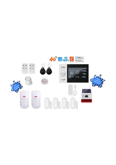 Akıllı Güvenlik Alarm Sistemleri Güneş Enerjili Dış Siren Ve Pet Uyumlu - Giriş Plus Set