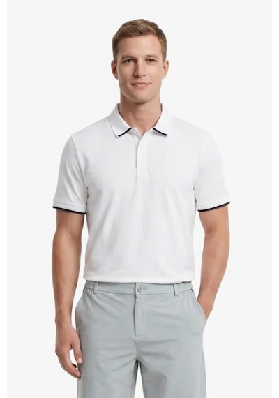 Nautica Erkek Beyaz Regular Fit Pima Cotton Polo Yaka T-shirt-15335