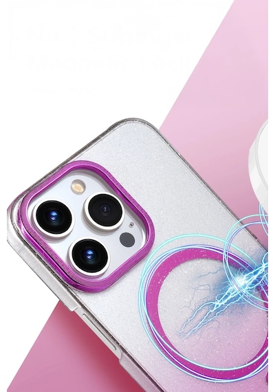 Muratech Newface Apple Uyumlu iPhone 14 Pro Max Glossy Magsafe Kapak - Mor