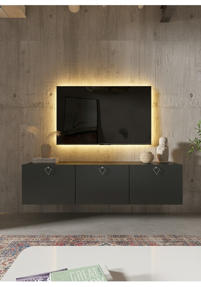 Resital Tv Ünitesi S1837-4 Antrasit Antrasit