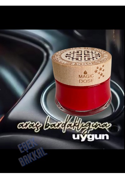 2li Çilek Ahşap Kapaklı Oto Jel Koku 50 Ml Araç Bardaklığına Uyumlu Araba Kokusu 001