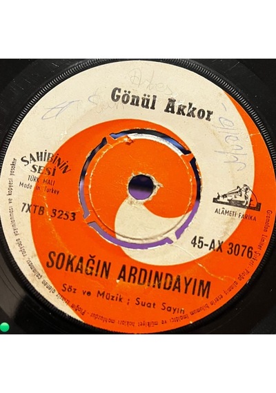 Gönül Akkor - Sokağın Ardındayım / Sen Aşk Nedir Bilmez Misin - Sahibinin Sesi 45'lik