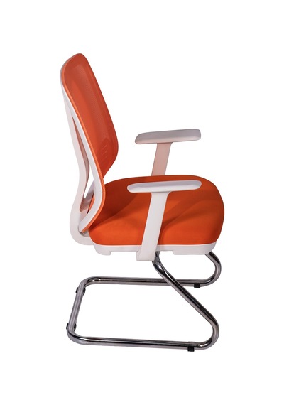Ofisbazaar Up Beyaz Fileli Misafir Koltuğu Ergonomik Toplantı Ve Bekleme Koltuğu Turuncu Turuncu Ofisbazaar Up Beyaz Fileli Misafir Koltuğu Ergonomik Toplantı Ve Bekleme Koltuğu Turuncu Turuncu