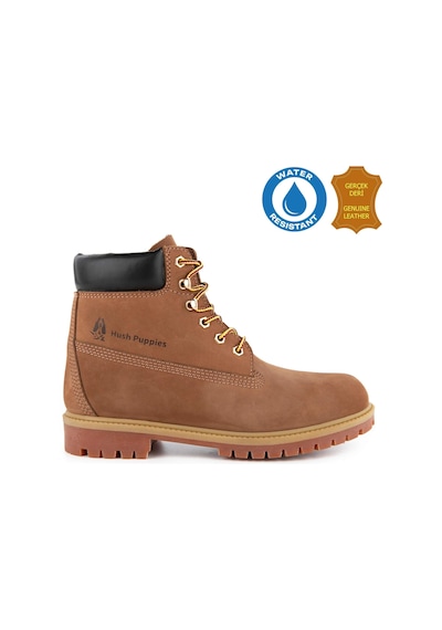 Hush Puppies Helppo 725812 Gerçek Deri, Anatomik, Waterresist Erkek Bot Tarçın Tarçın