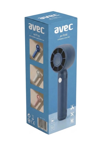 Avec Av-f130 Usb Şarjlı Mini Fan 3 Kademeli Taşınabilir El Fanı Type-c Şarjlı Masaüstü Fan