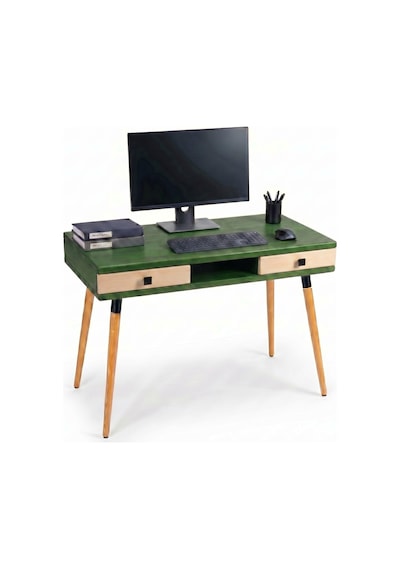 Mobenta Modest Desk: Masif Çalışma & Laptop Masası 2 Çekmece 1 Bölme - 120x60 Ye-bz Yeşil-krem Mobenta Modest Desk: Masif Çalışma & Laptop Masası 2 Çekmece 1 Bölme - 120x60 Ye-bz Yeşil-krem