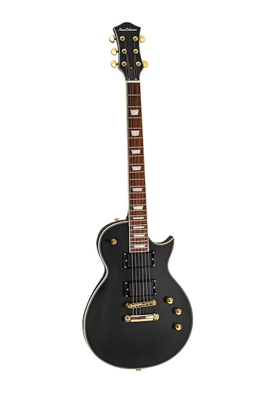 New Orleans Nlp 1000mx Çift Humbucker Siyah Les Paul Akçaağaç Elektro Gitar