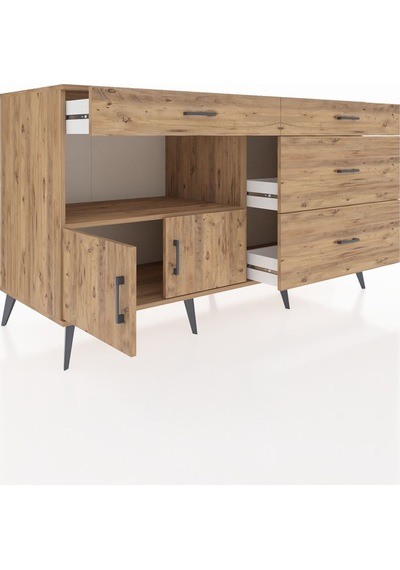 Kronos Konsol Tek Raflı 4 Çekmeceli 2 Kapaklı 176x59x99 Çam-çam Çam-çam Kronos Konsol Tek Raflı 4 Çekmeceli 2 Kapaklı 176x59x99 Çam-çam Çam-çam
