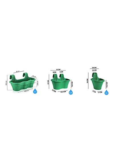 Tom4 Askılı Balkon Saksı No:4 37 Cm, 6,5 Litre Kirli Beyaz Diğer