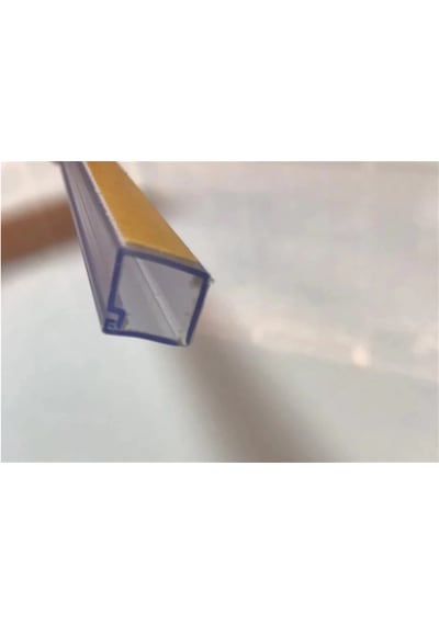 13 X12,5 Mm Şeffakapaklı Kablo Kanalı Yapışkan Bantlı 1mt Led İçin