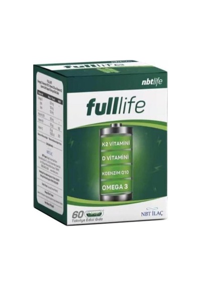 Fulllife 60 Kapsül, K2 Vitamini, D 3 Vitamini, Koenzim Q10, Omega 3