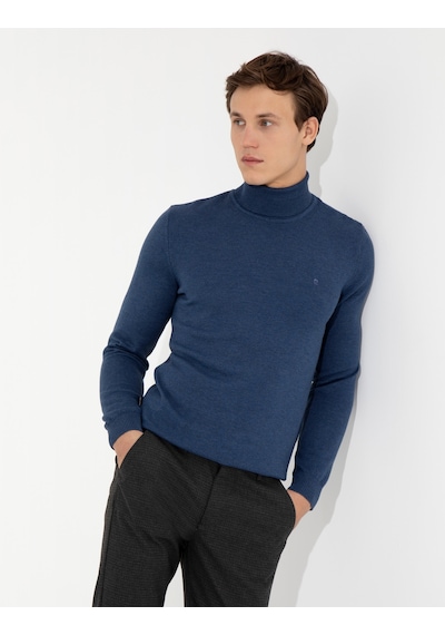 Pierre Cardin Erkek İndigo Melanj Kazak /triko 50257158-vr155 Indigo Melanj