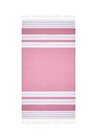 Soft Stripe Peştamal - Mor / Mavi - 90x160 Cm Renkli