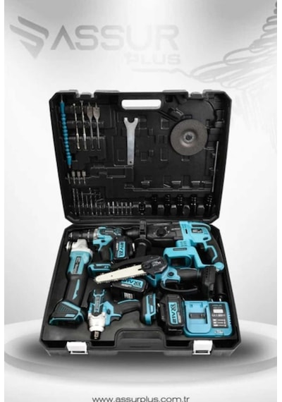 Boltoptan As-s.urrprofesyonel 21v Akülü 5 Li Set Hilti Taşlama Somun Sıkma Akülü Vidalama B.testere