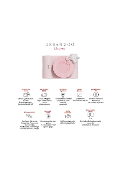 Zoo Family Unicorn C5  Dijital Kamera Ve Fotoğraf Makinesi